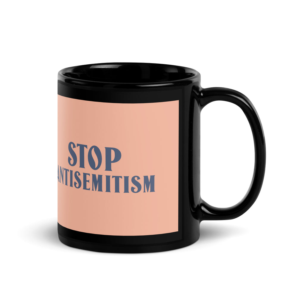 Minimal Shine | Antisemitism | Black Glossy Mug