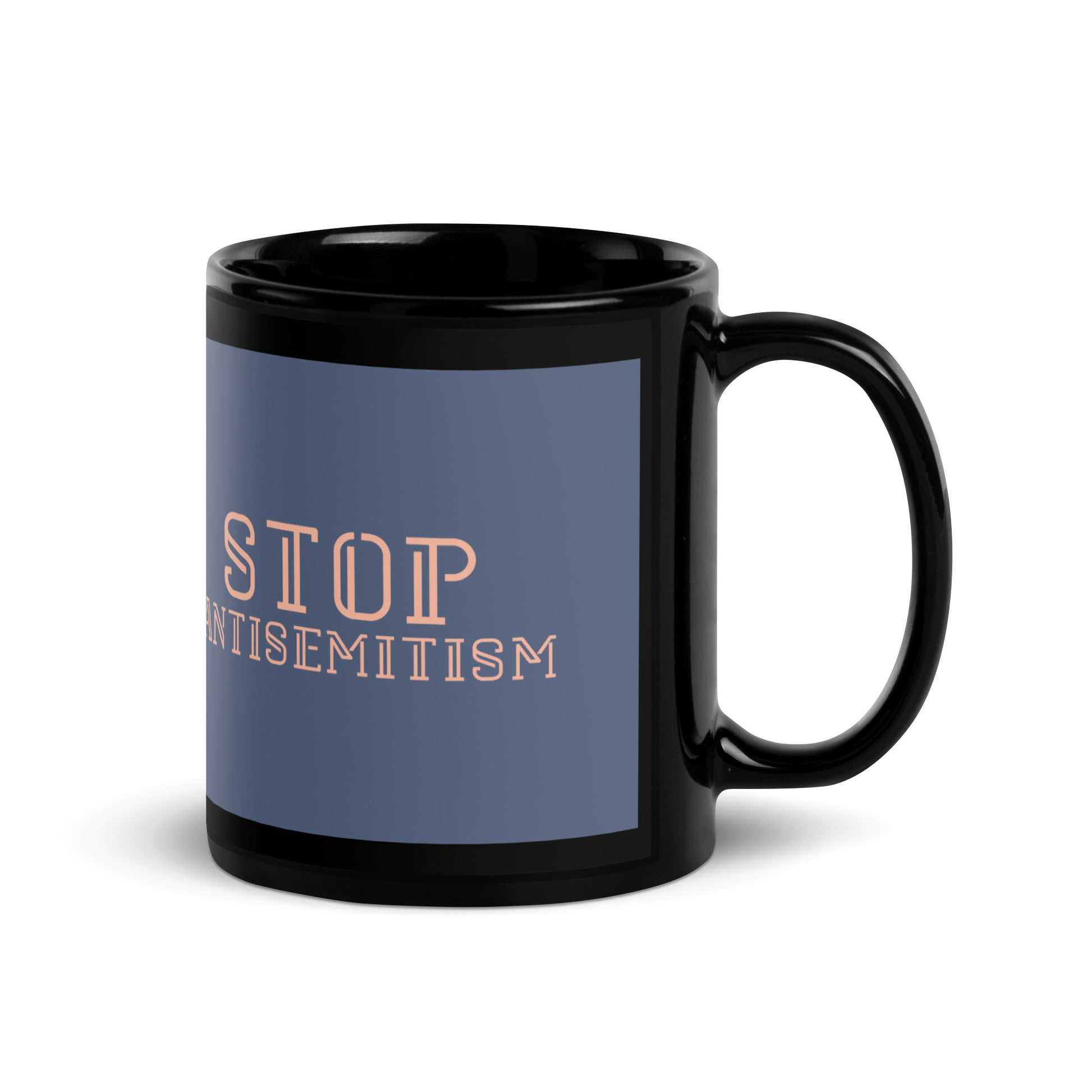 Minimal Shine | Antisemitism | Black Glossy Mug