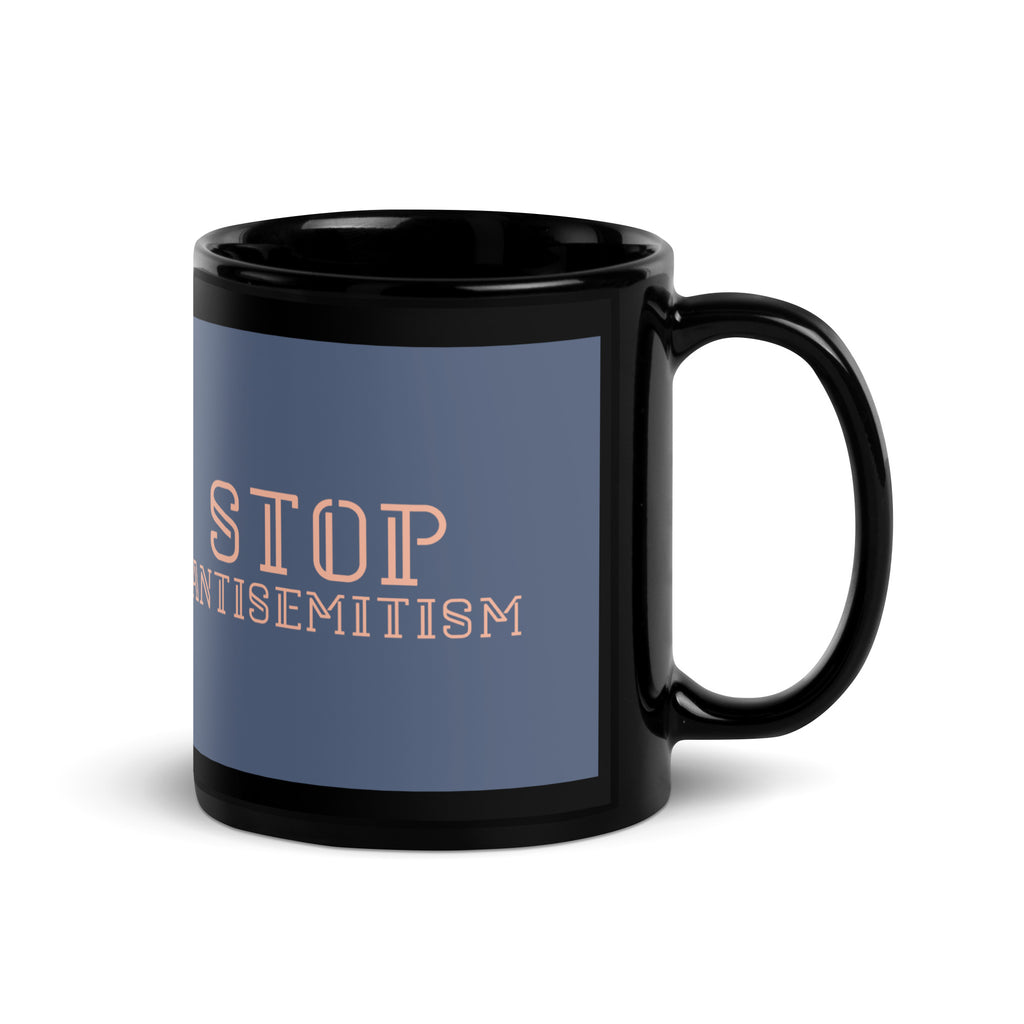 Minimal Shine | Antisemitism | Black Glossy Mug