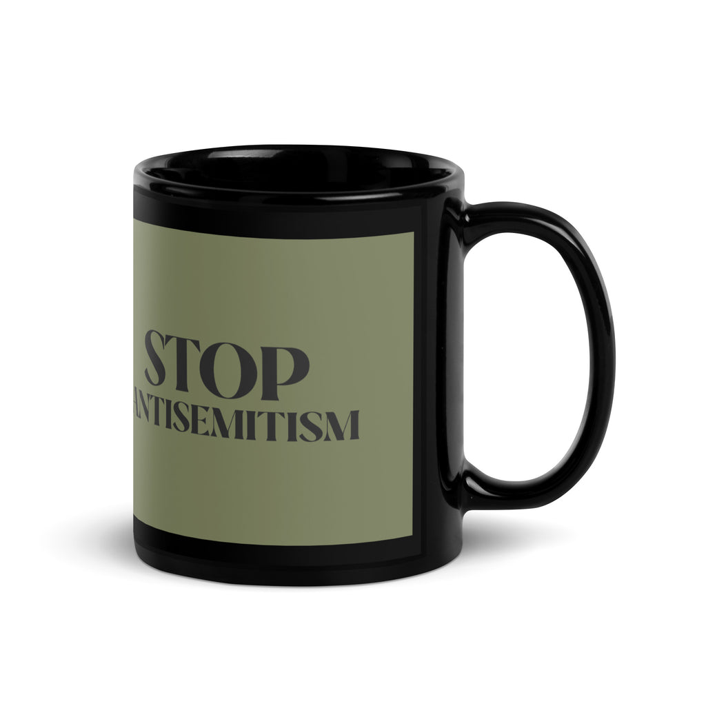 Minimal Shine | Antisemitism | Black Glossy Mug