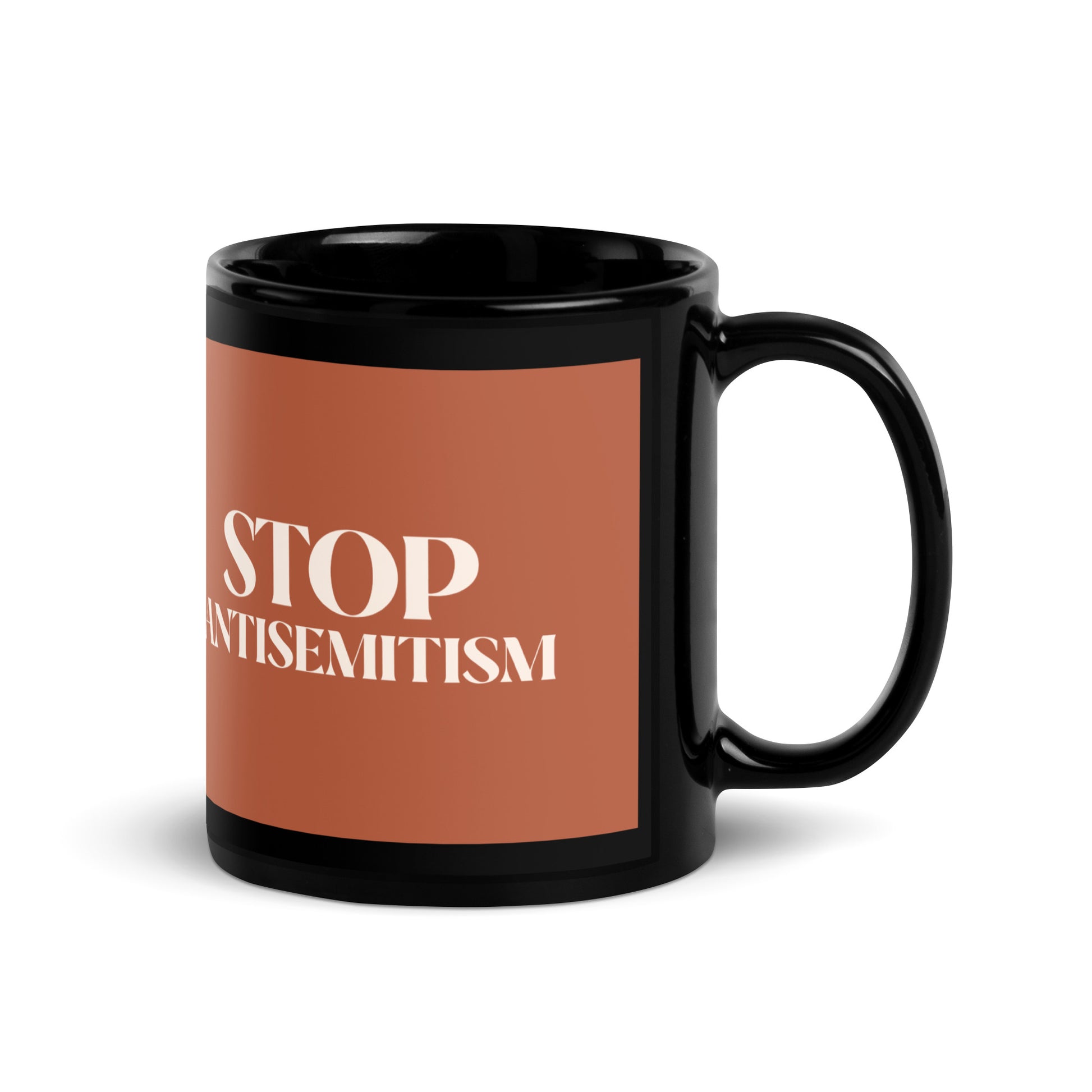 Minimal Shine | Antisemitism | Black Glossy Mug