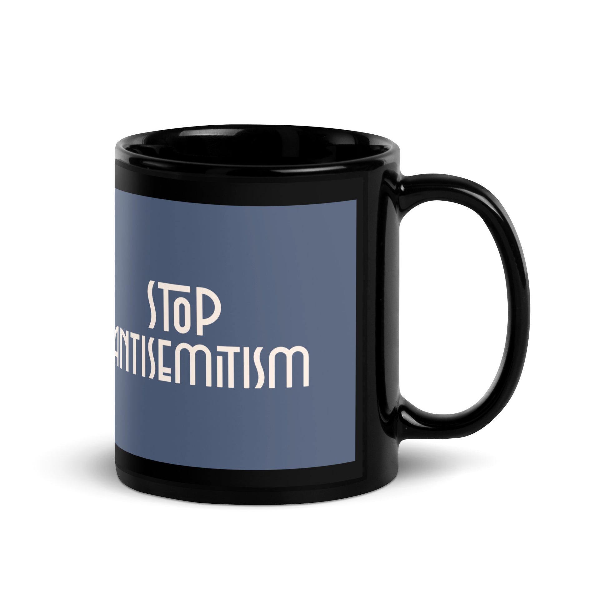 Minimal Shine | Antisemitism | Black Glossy Mug