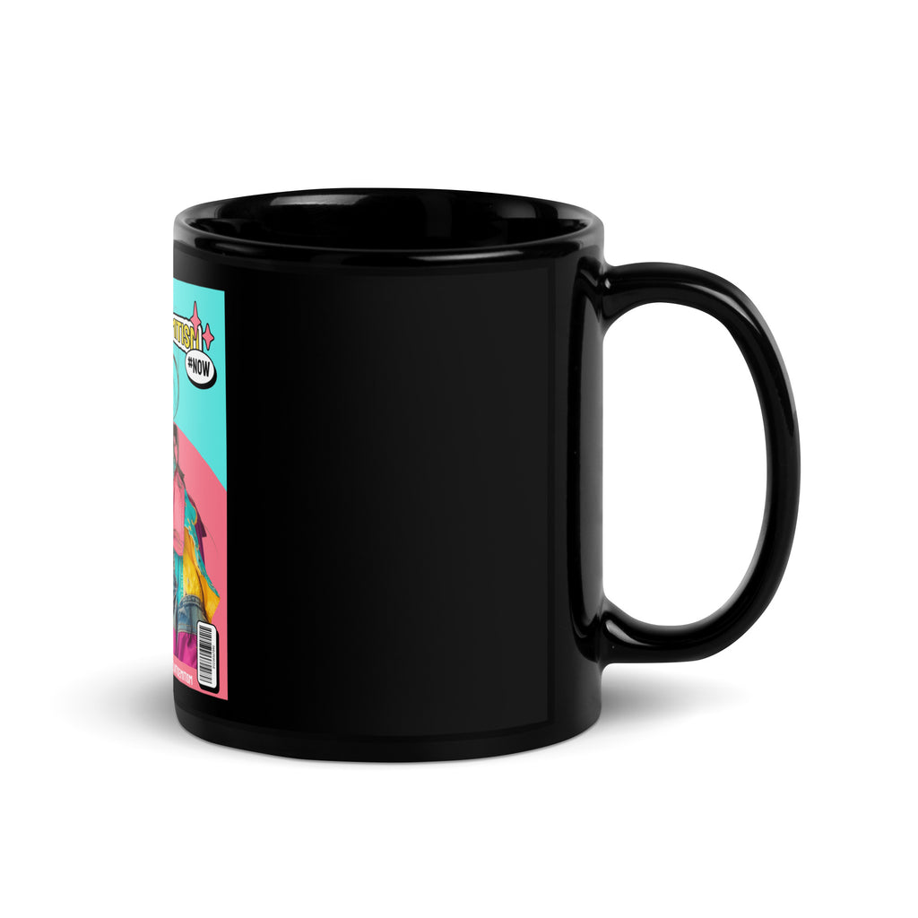 80's Fashion Trend | Battle Antisemitism | Black Glossy Mug
