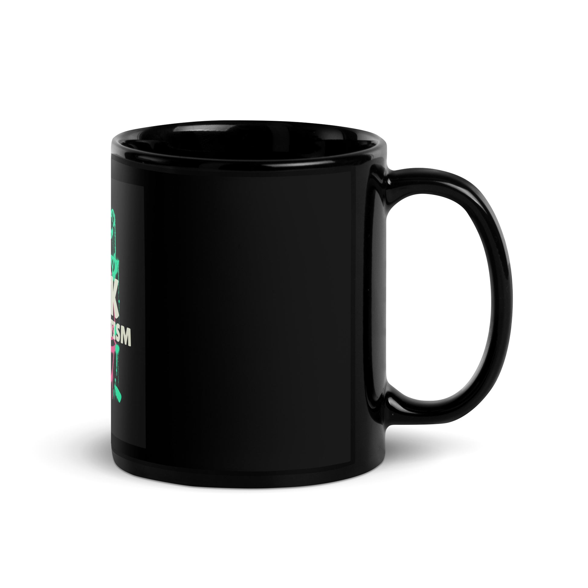 Fuck Antisemitism Graffiti | Black Glossy Mug