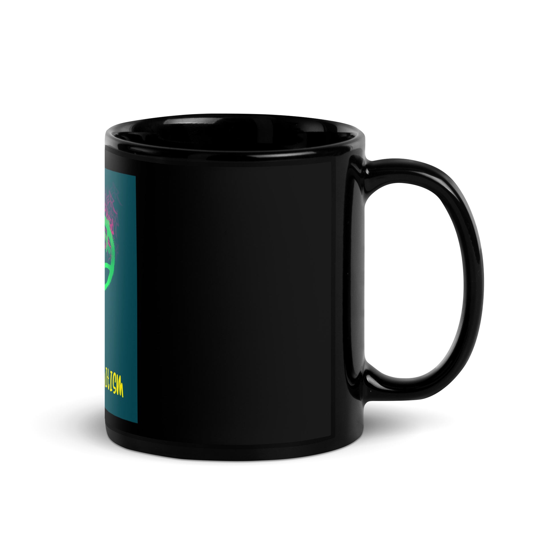 Fuck Antisemitism Graffiti | Black Glossy Mug