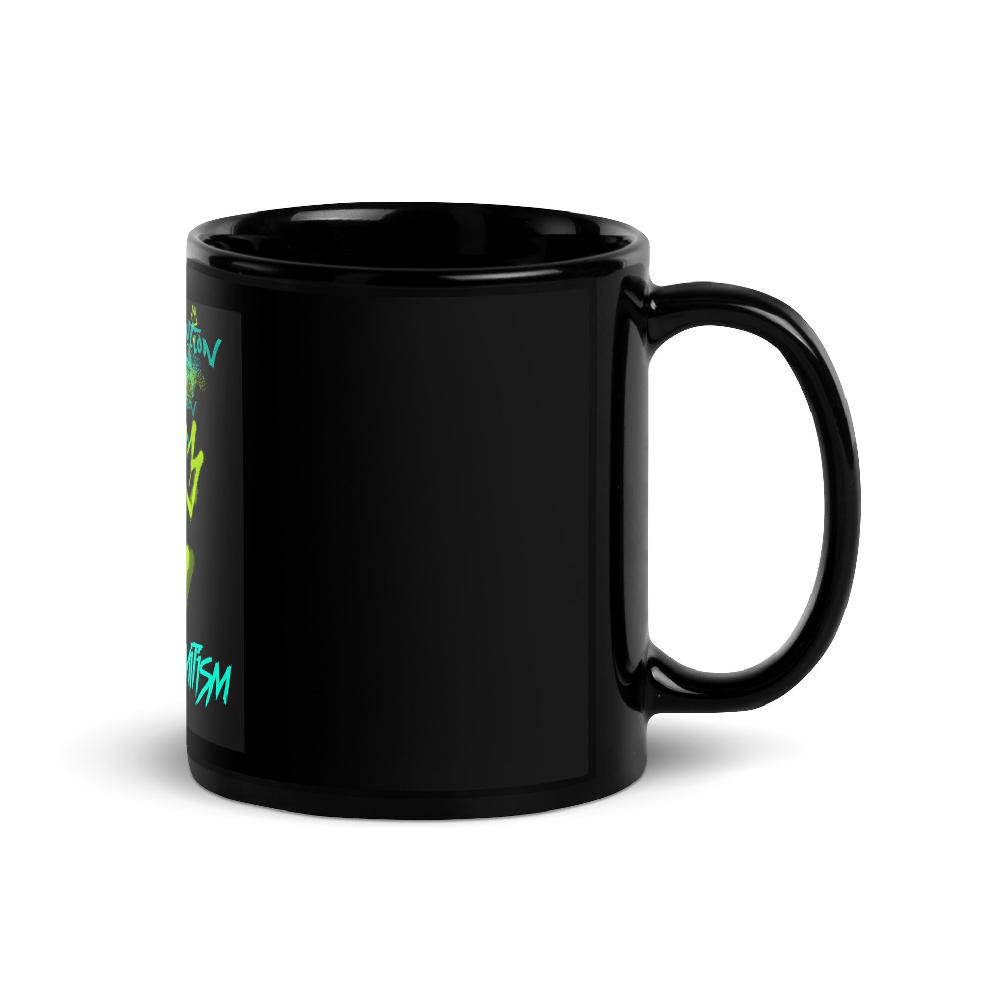 Fuck Antisemitism Graffiti | Black Glossy Mug