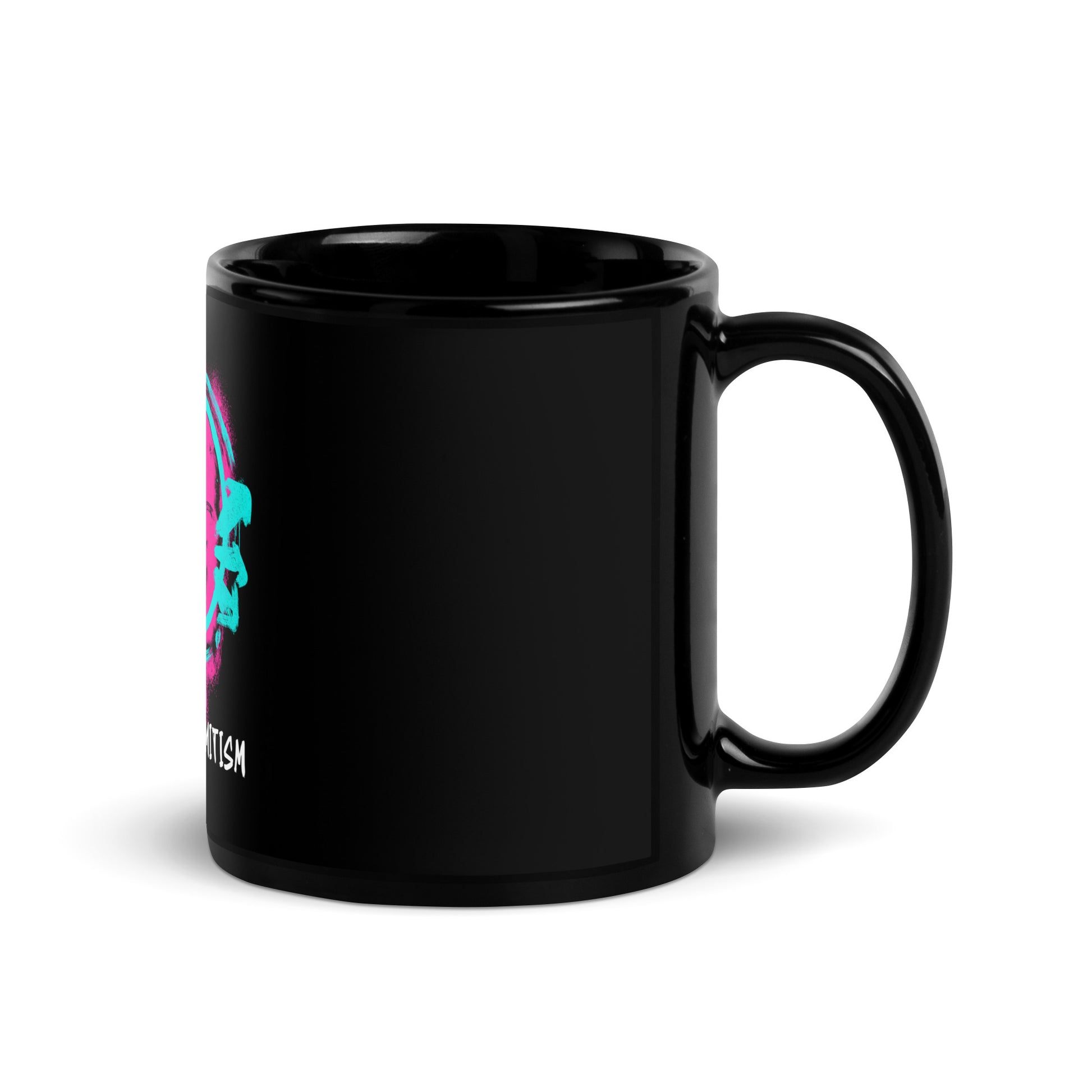 Fuck Antisemitism Graffiti | Black Glossy Mug