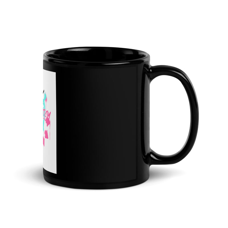 Fuck Antisemitism Graffiti | Black Glossy Mug
