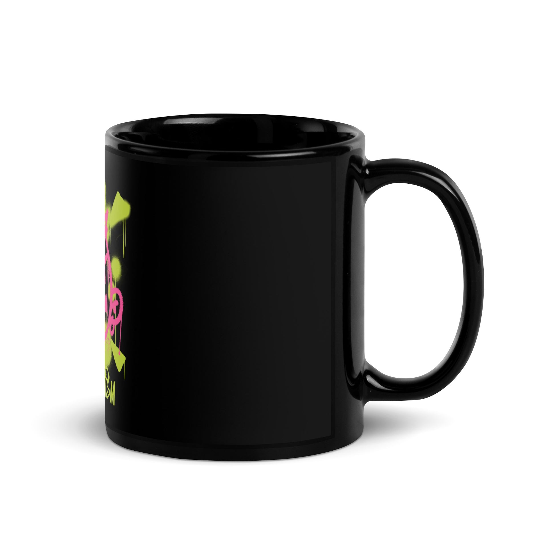 Fuck Antisemitism Graffiti | Black Glossy Mug