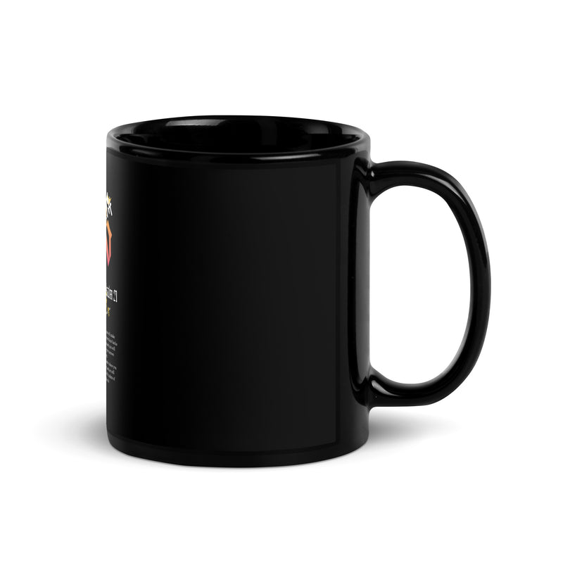 I Stand With Jews | Flower Christian Bible Verse | Black Glossy Mug
