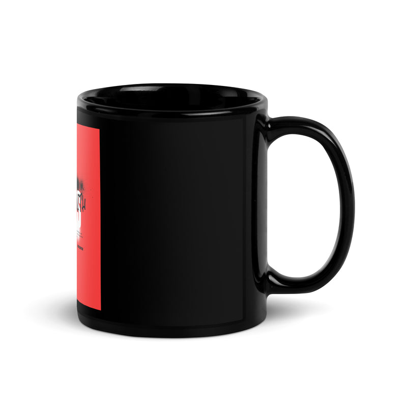 I Stand With Jews Graffiti Bible Verse | Black Glossy Mug