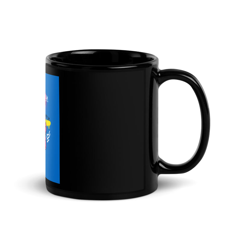 No Go Graffiti Doodle | Antisemitism | Black Glossy Mug