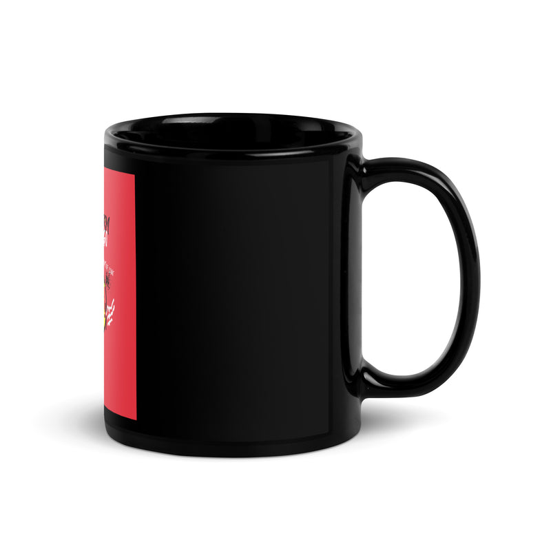 No Go Graffiti Doodle | Antisemitism | Black Glossy Mug