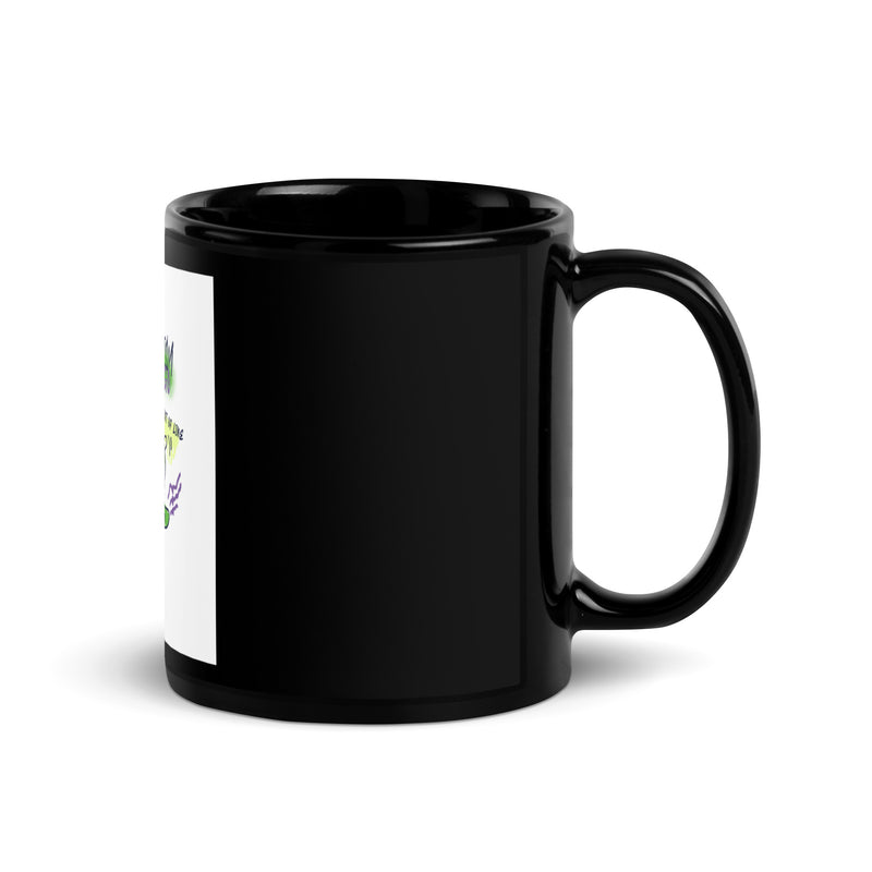 No Go Graffiti Doodle | Antisemitism | Black Glossy Mug