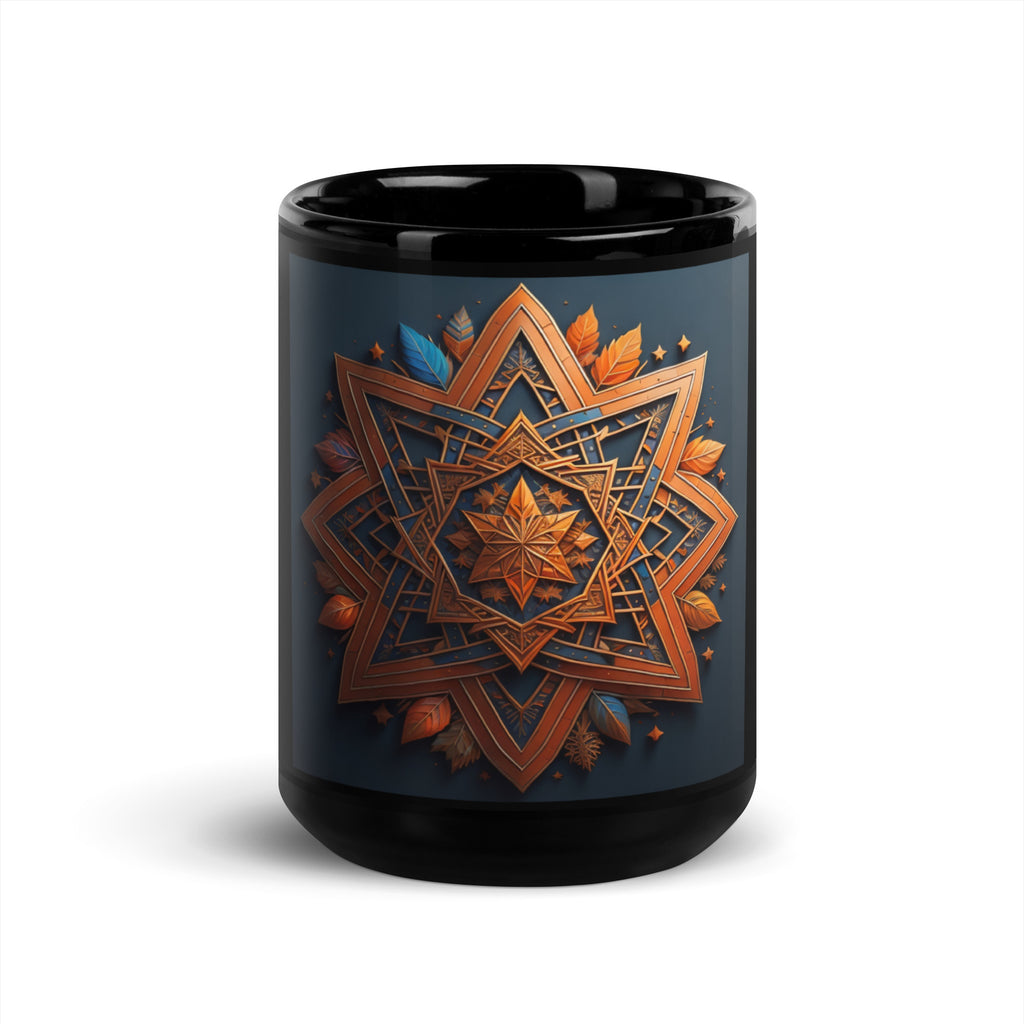 Vibrant Song | Star of David | Black Glossy Mug Jouparty