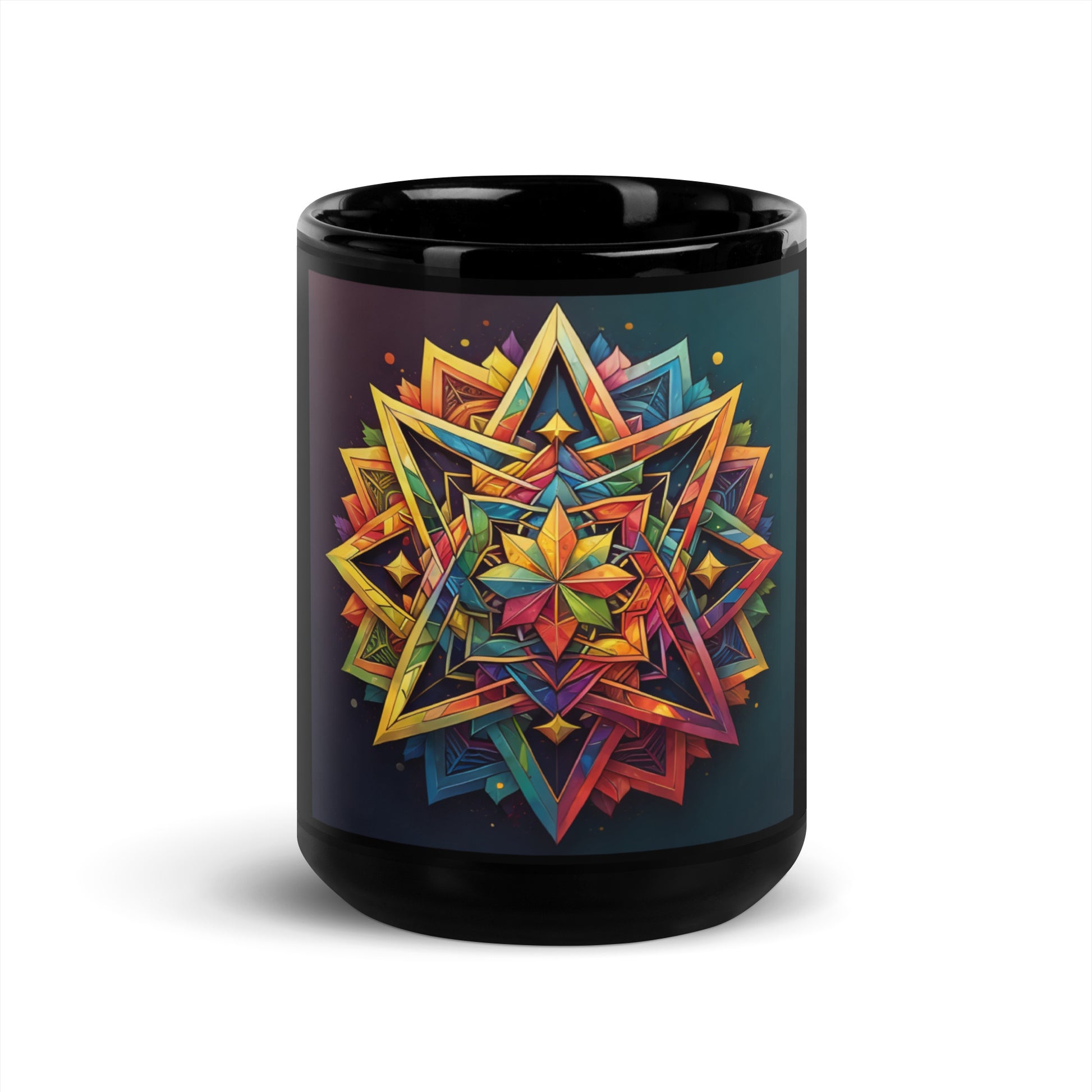 Vibrant Song | Star of David | Black Glossy Mug Jouparty