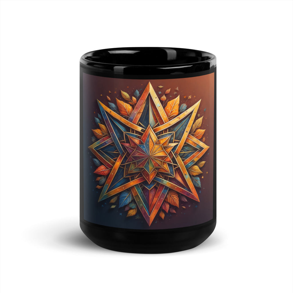 Vibrant Song | Star of David | Black Glossy Mug Jouparty