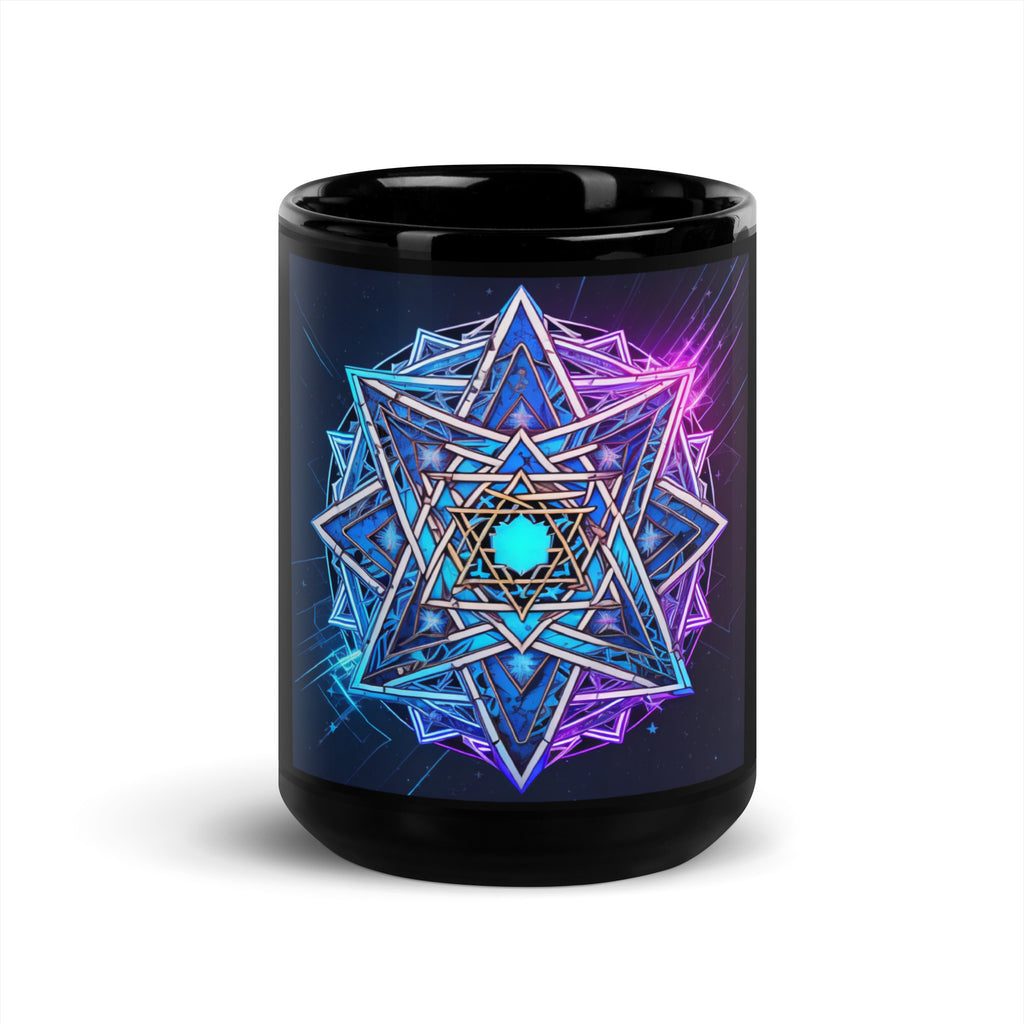 Magic Sound | Star of David | Black Glossy Mug Jouparty