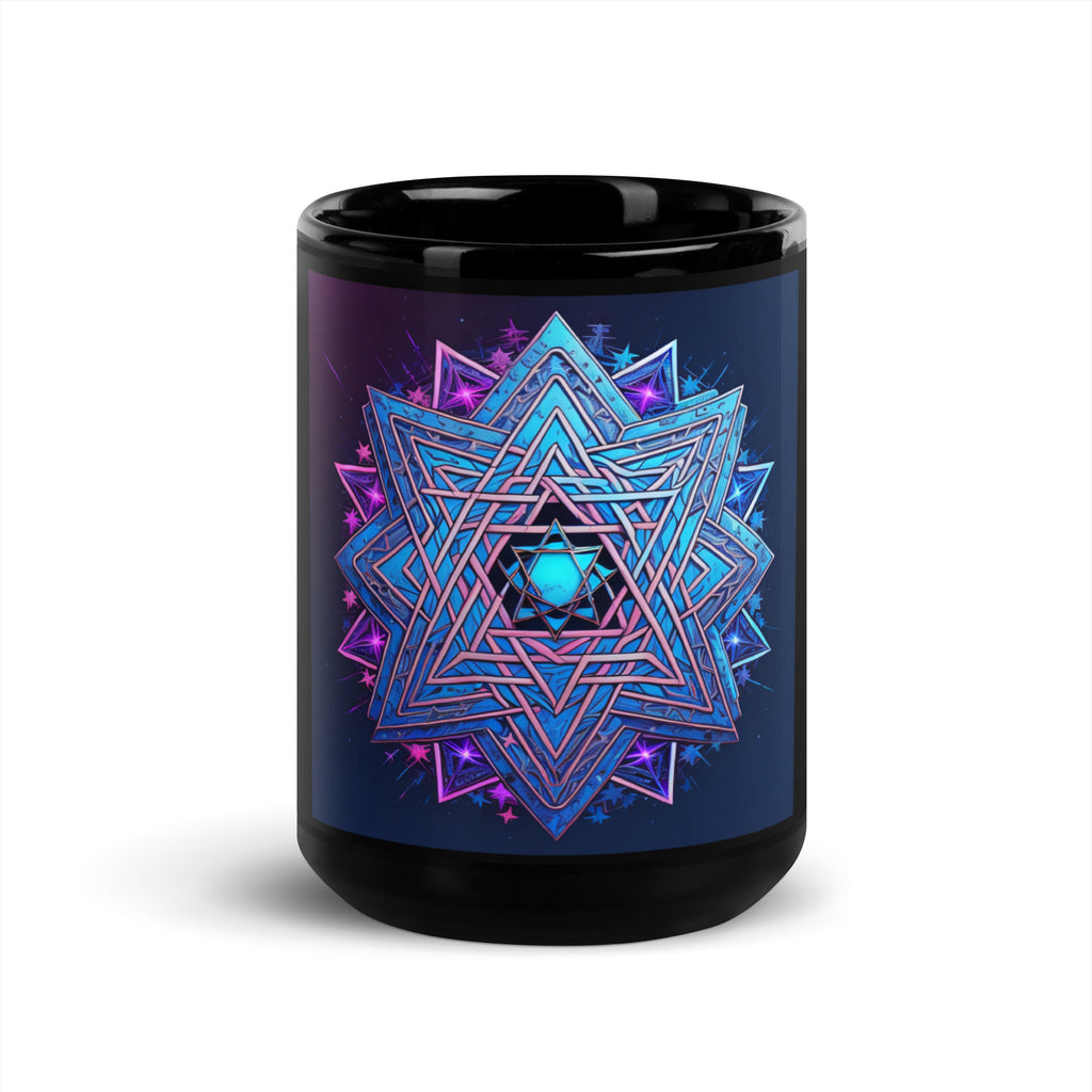 Magic Sound | Star of David | Black Glossy Mug Jouparty