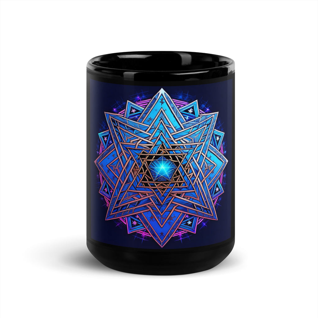 Magic Sound | Star of David | Black Glossy Mug Jouparty