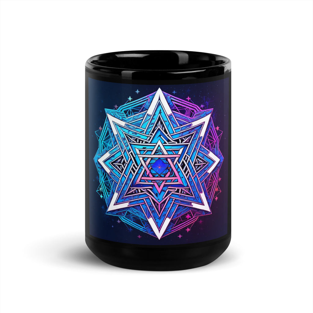 Magic Sound | Star of David | Black Glossy Mug Jouparty