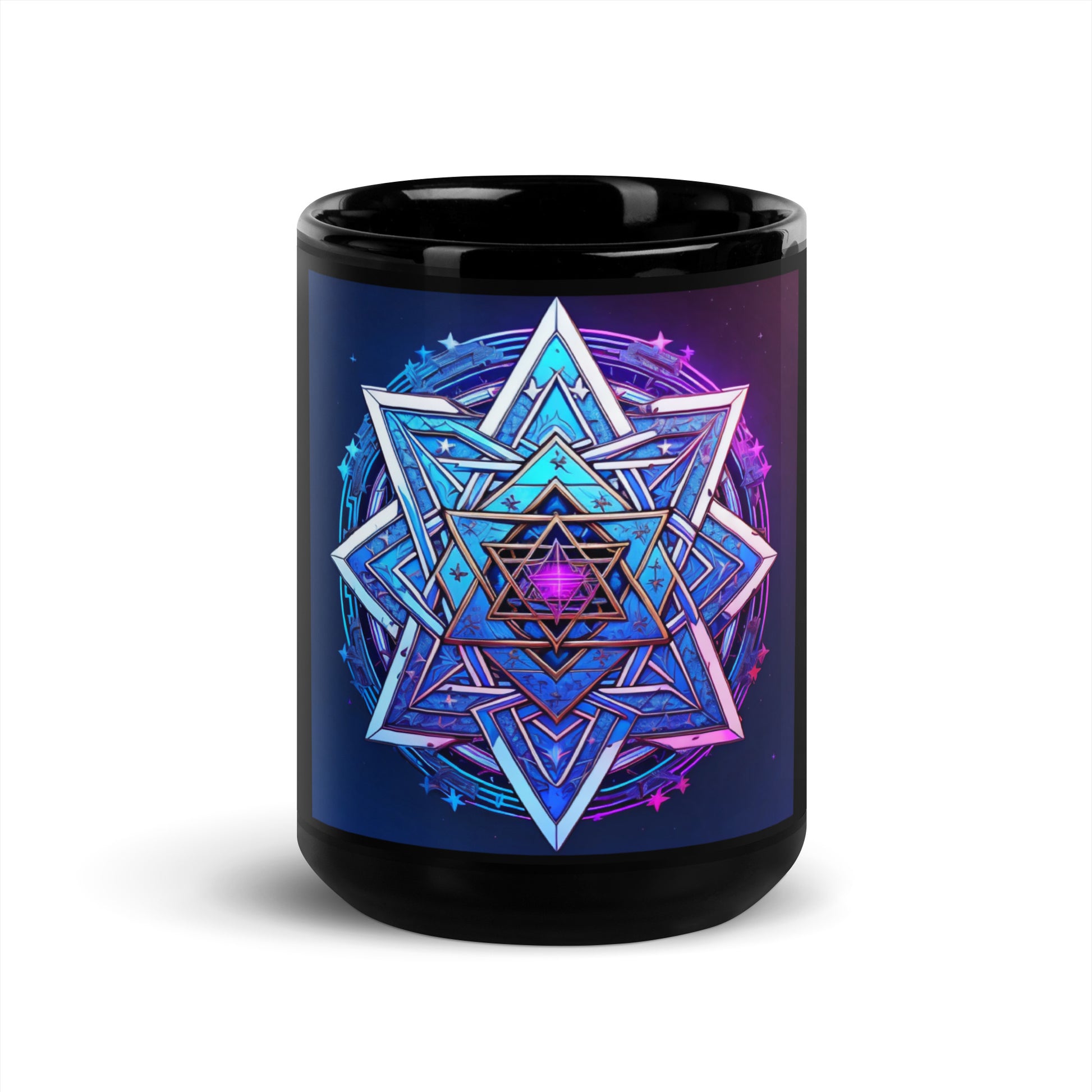 Magic Sound | Star of David | Black Glossy Mug Jouparty
