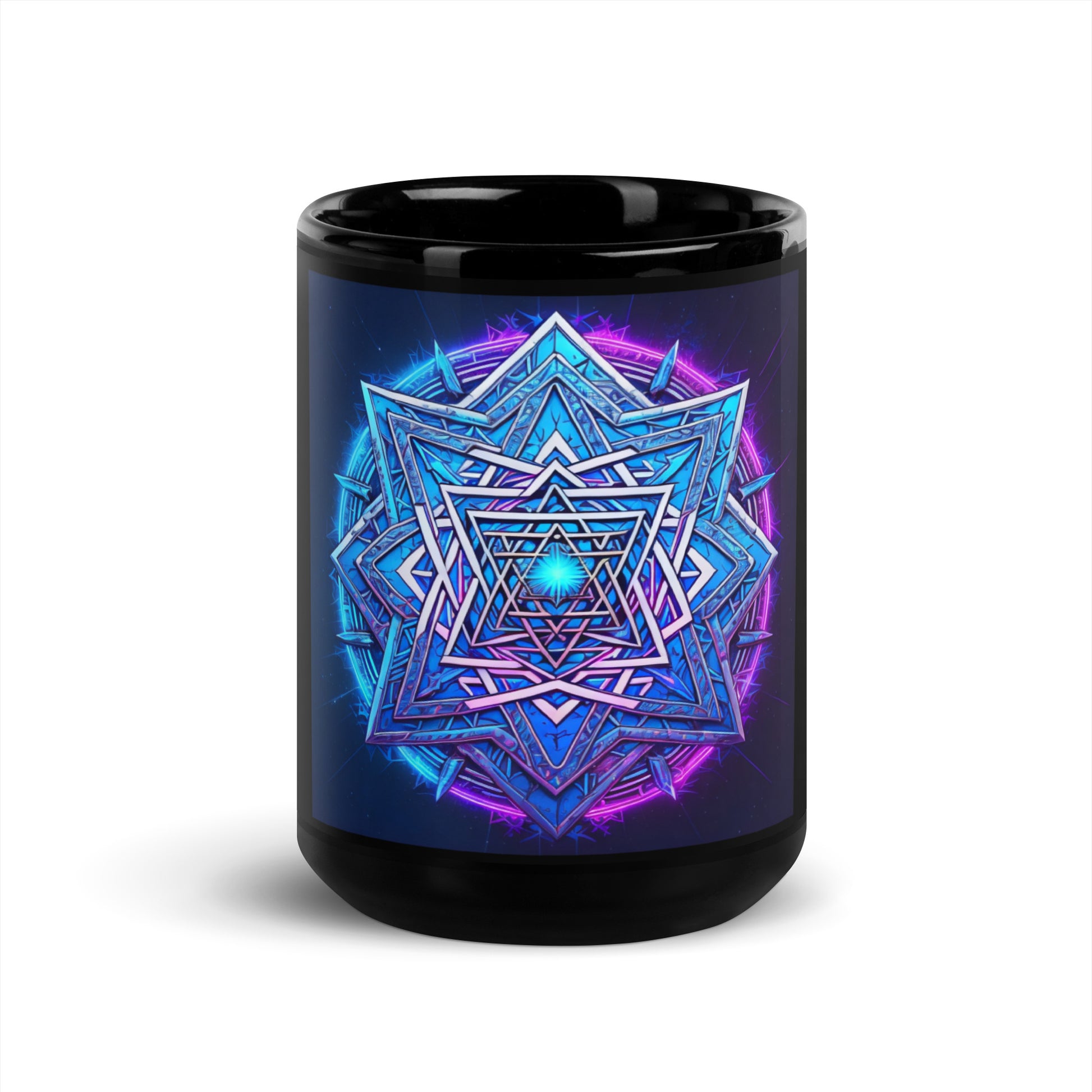 Magic Sound | Star of David | Black Glossy Mug Jouparty