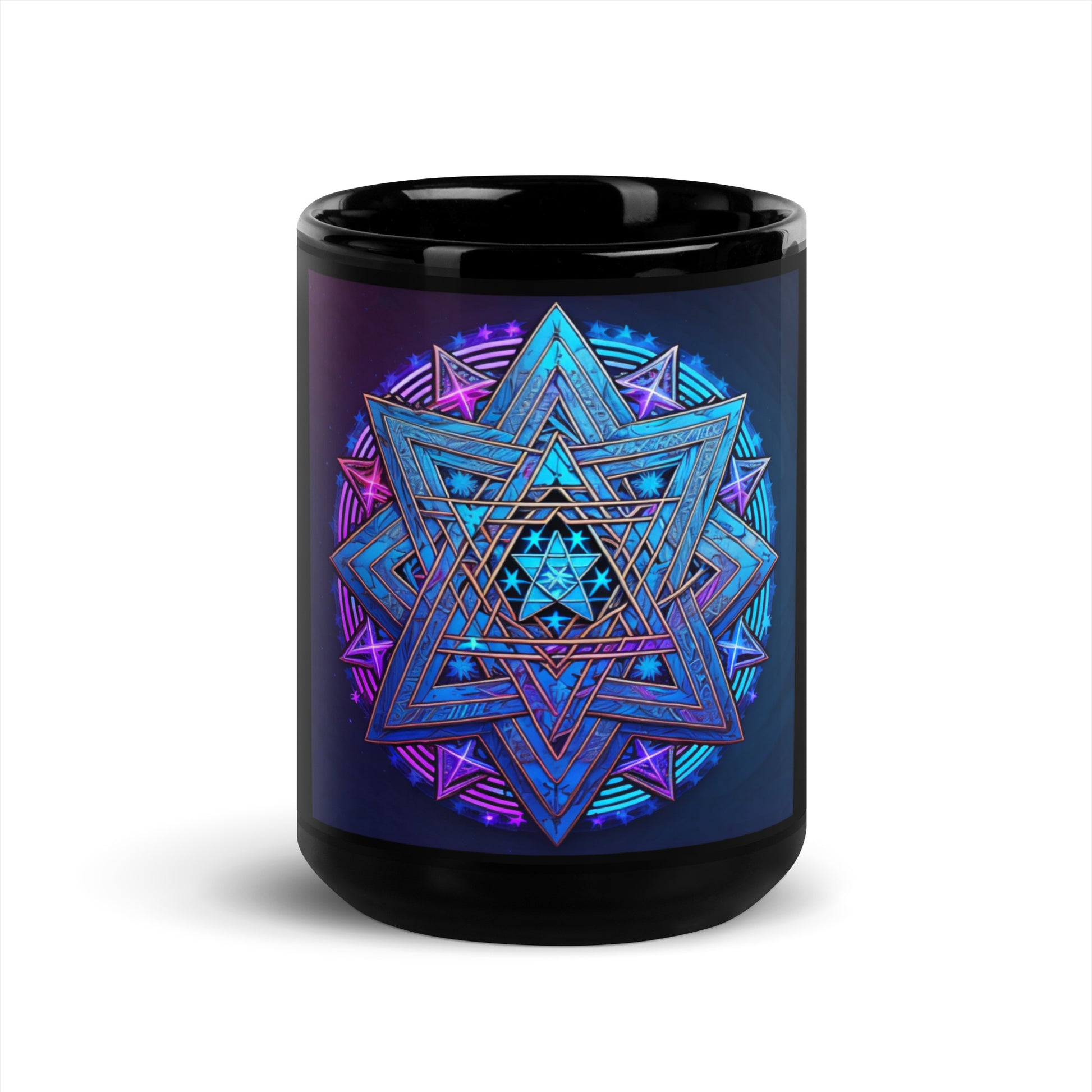 Magic Sound | Star of David | Black Glossy Mug Jouparty