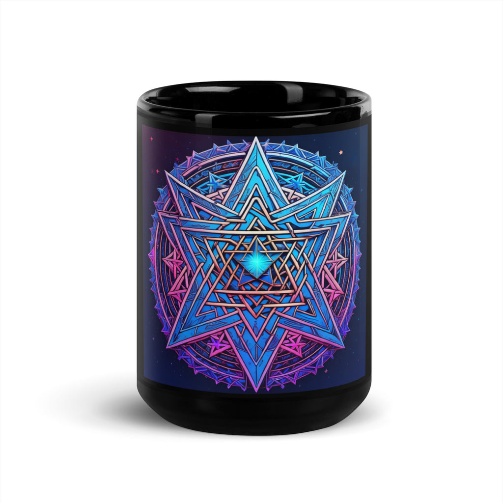 Magic Sound | Star of David | Black Glossy Mug Jouparty