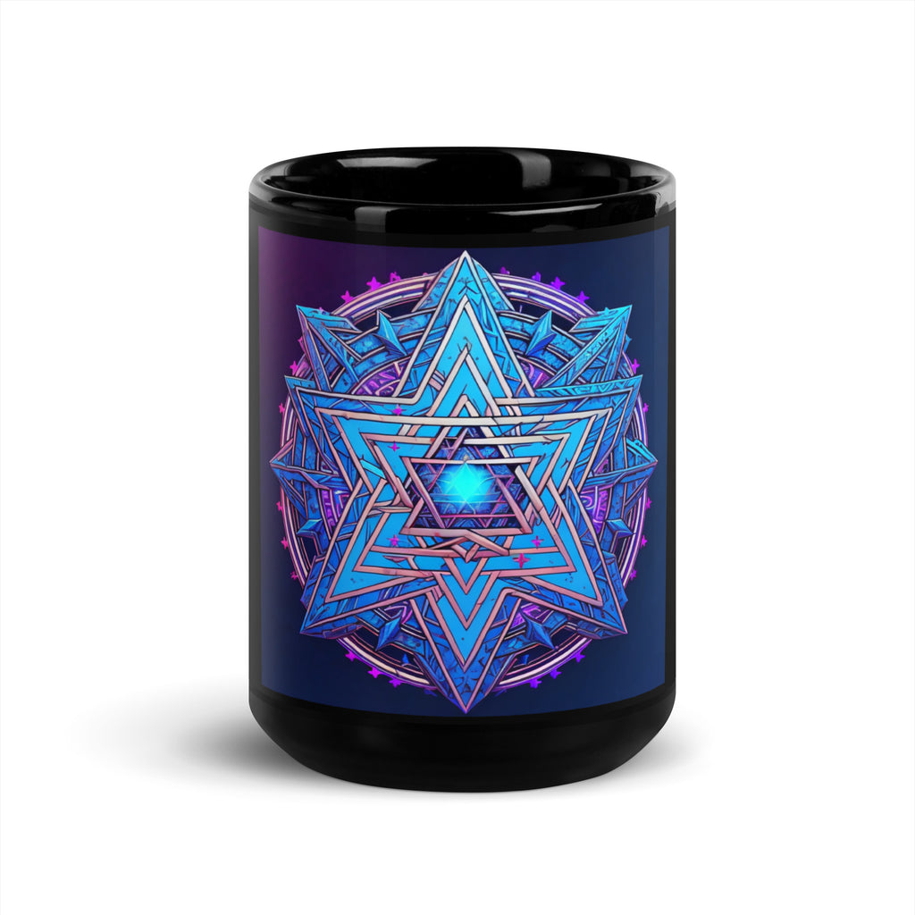 Magic Sound | Star of David | Black Glossy Mug Jouparty