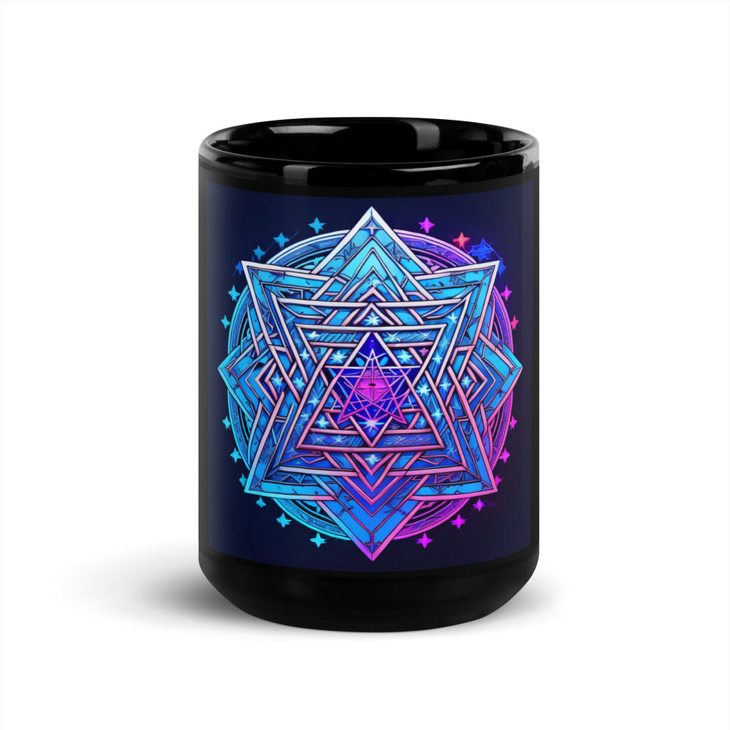 Magic Sound | Star of David | Black Glossy Mug Jouparty