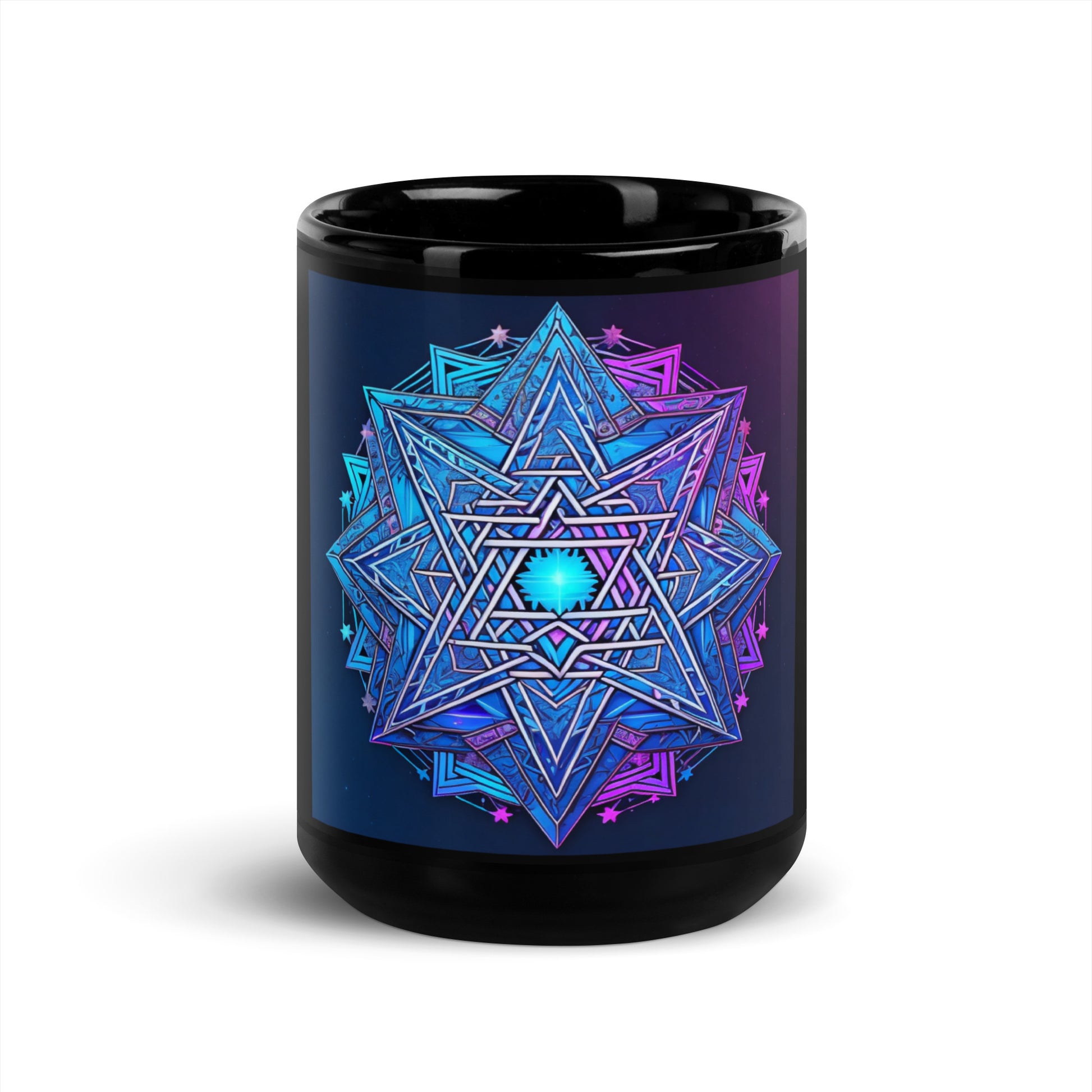 Magic Sound | Star of David | Black Glossy Mug Jouparty