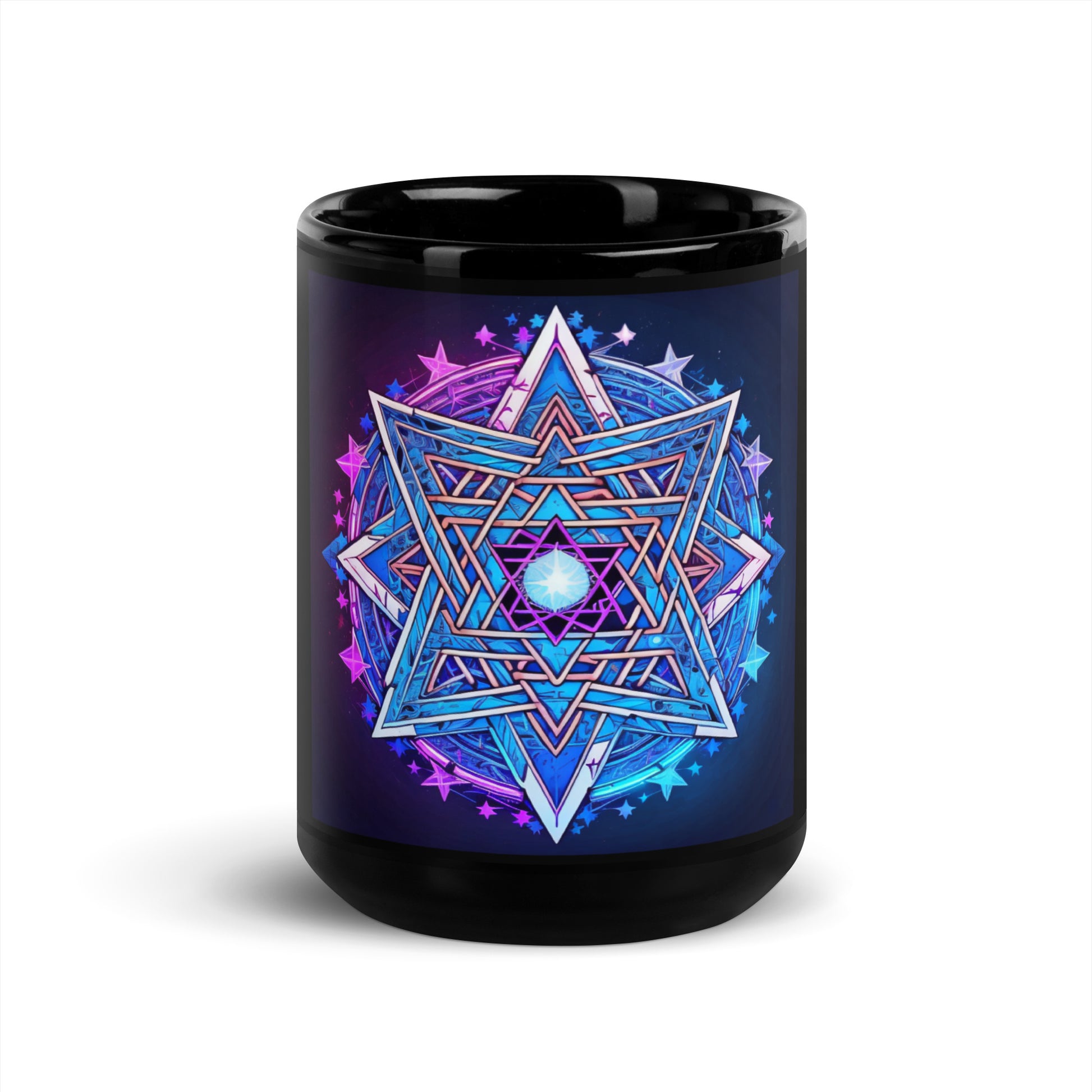 Magic Sound | Star of David | Black Glossy Mug Jouparty
