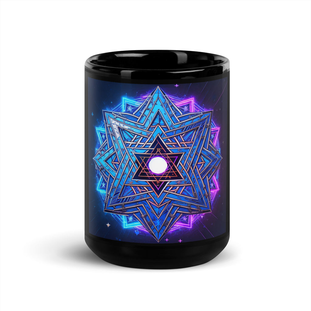 Magic Sound | Star of David | Black Glossy Mug Jouparty