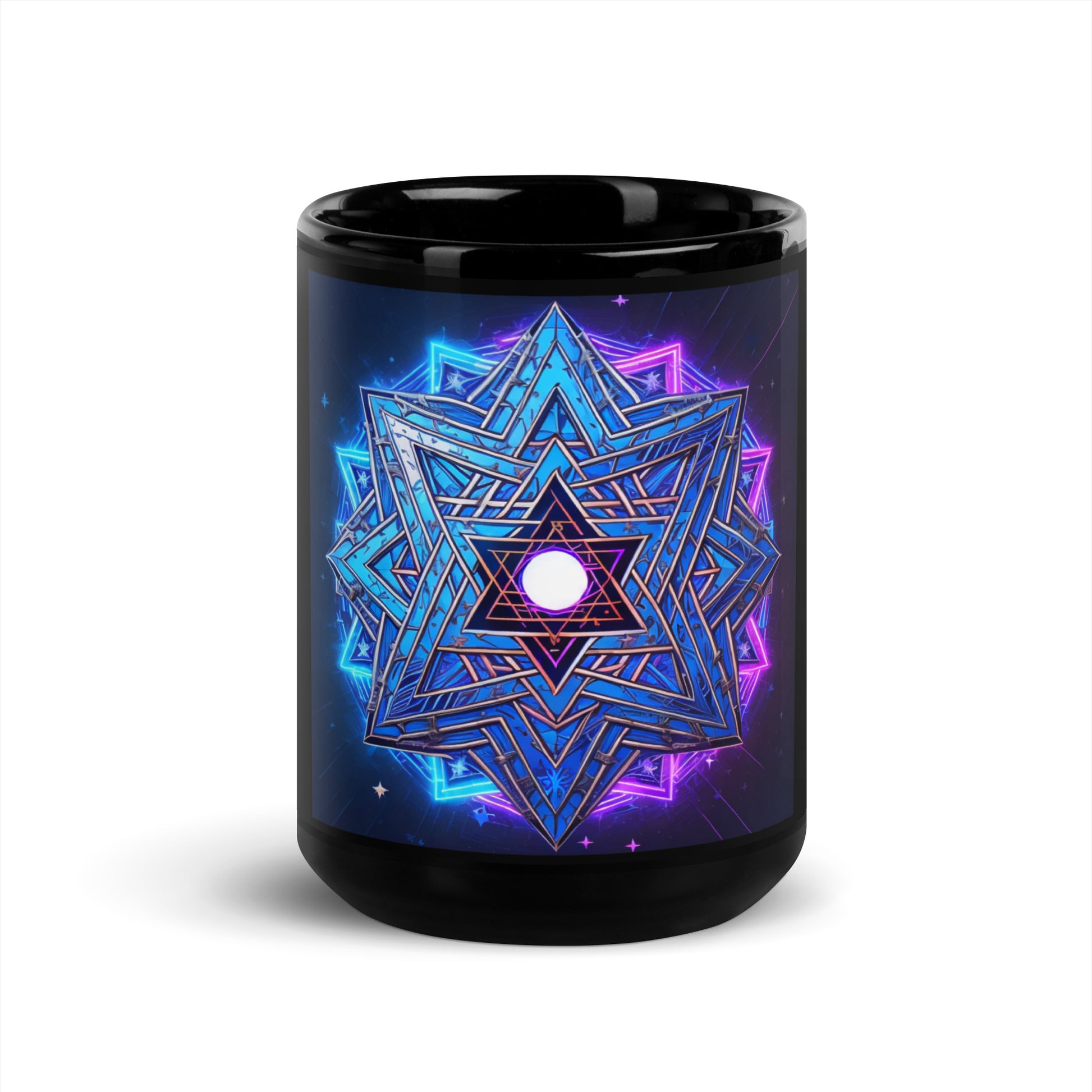 Magic Sound | Star of David | Black Glossy Mug Jouparty