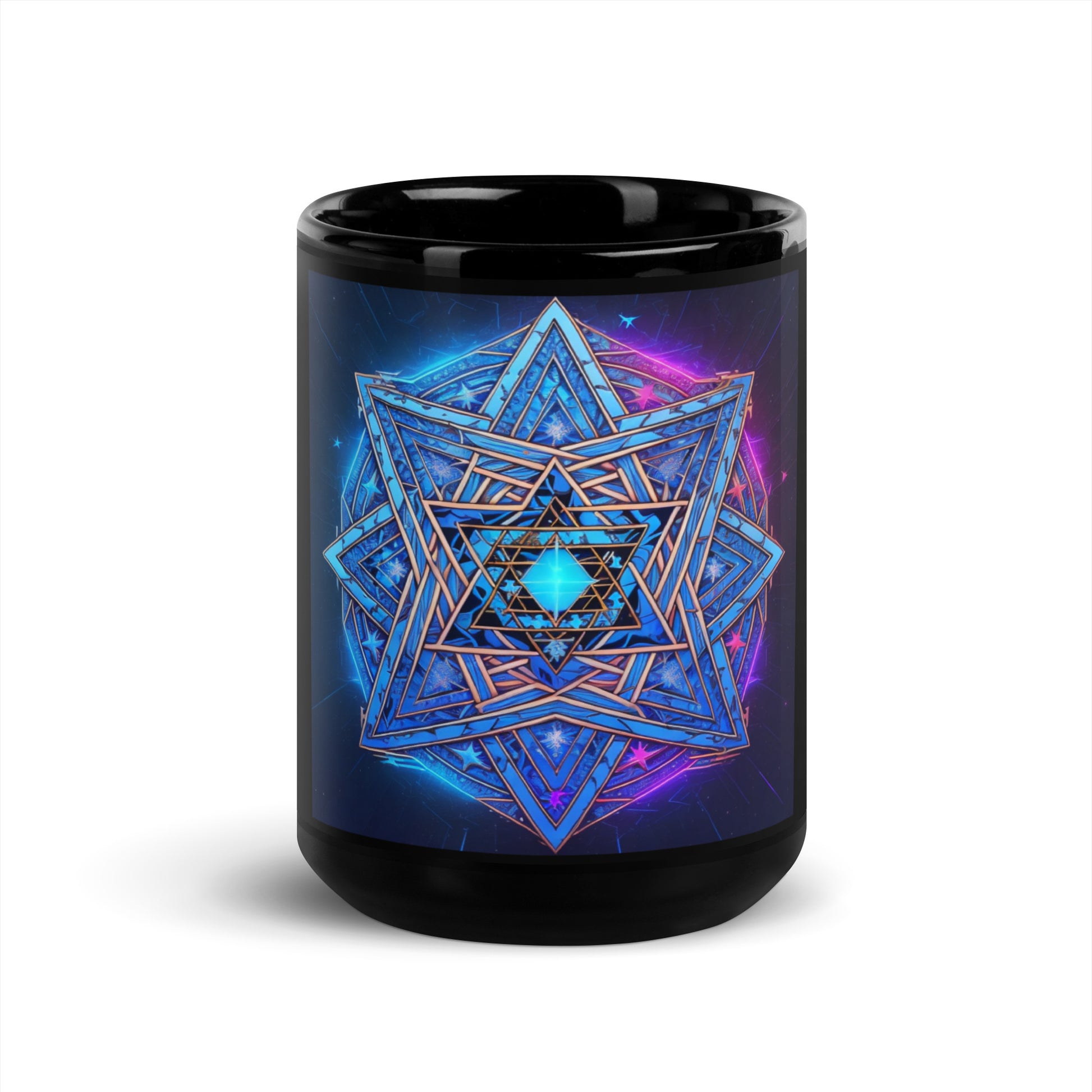 Magic Sound | Star of David | Black Glossy Mug Jouparty