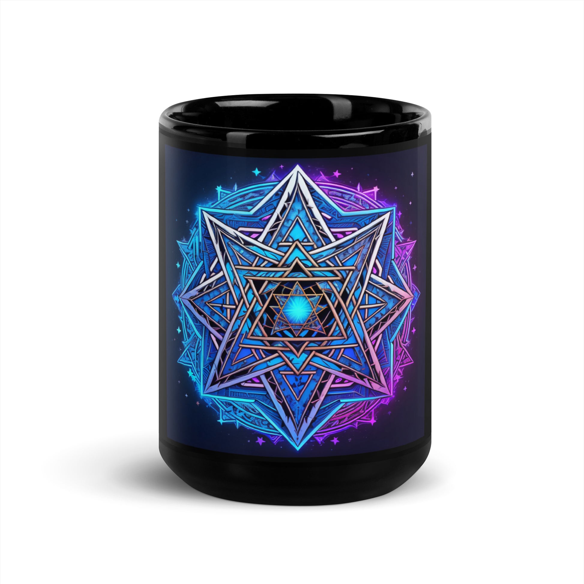 Magic Sound | Star of David | Black Glossy Mug Jouparty
