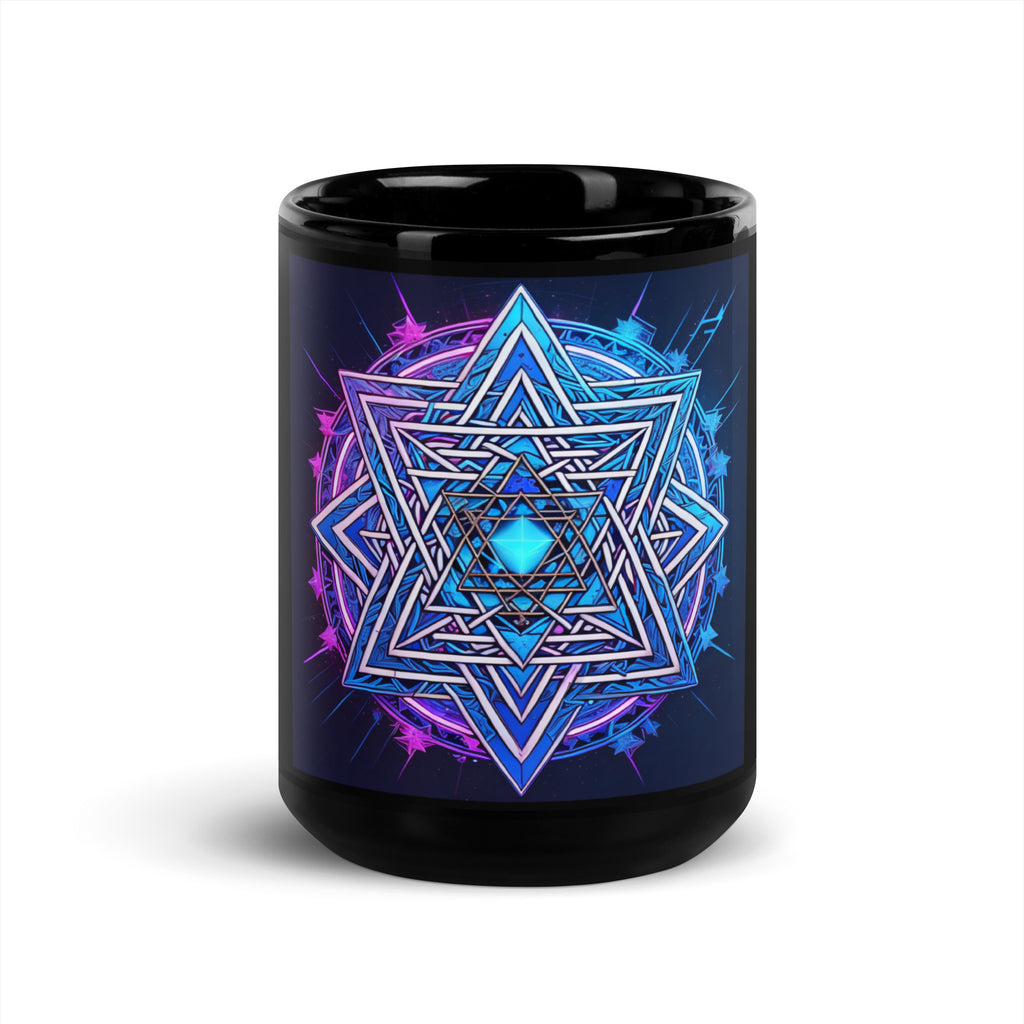 Magic Sound | Star of David | Black Glossy Mug Jouparty