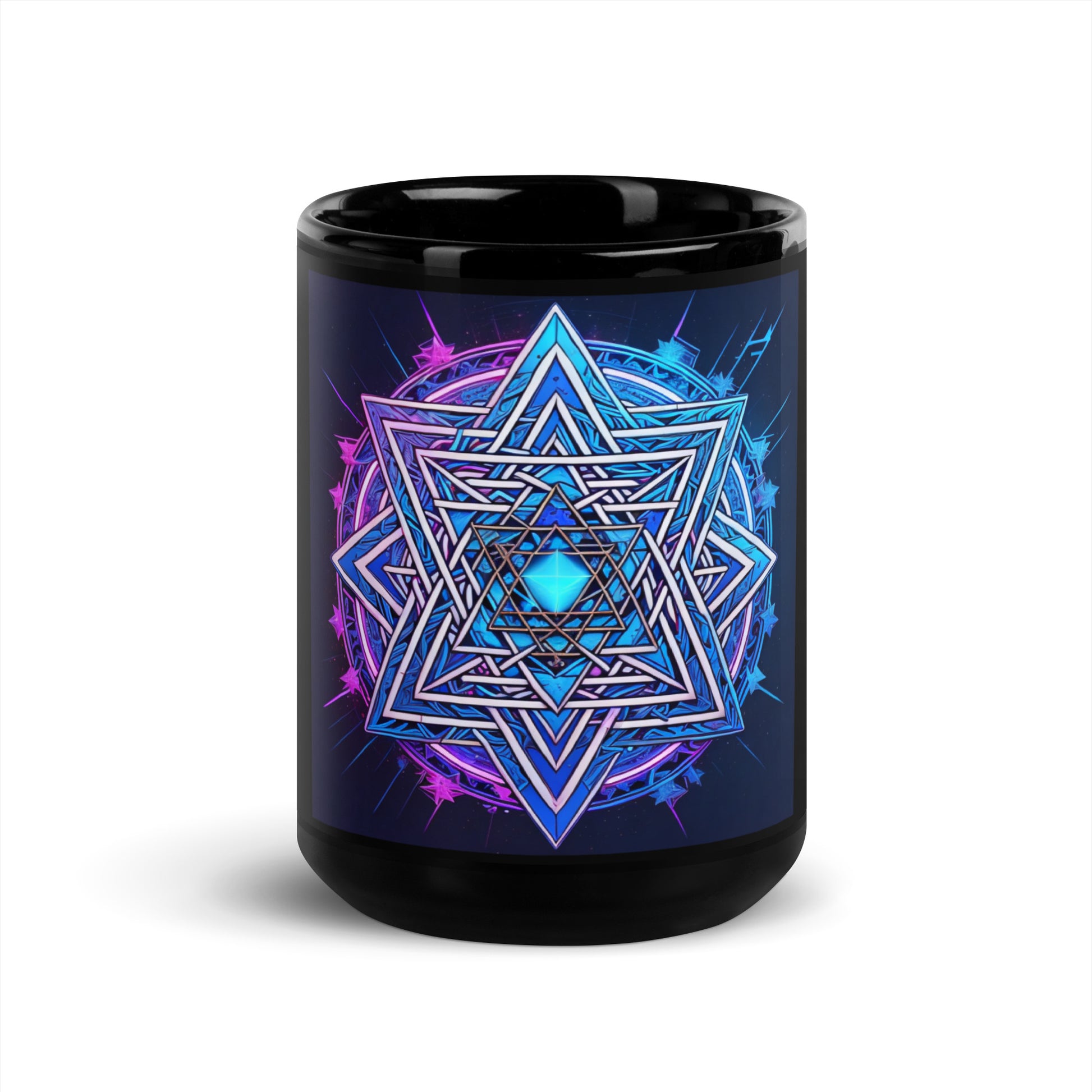 Magic Sound | Star of David | Black Glossy Mug Jouparty
