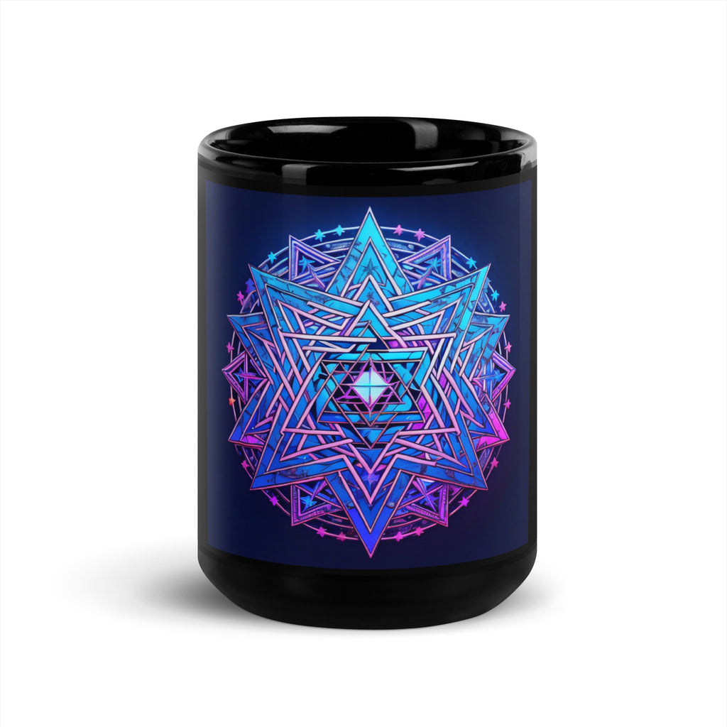 Magic Sound | Star of David | Black Glossy Mug Jouparty