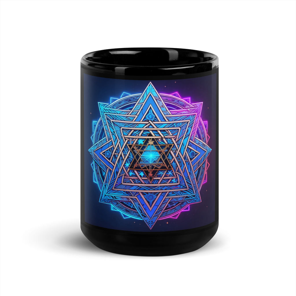 Magic Sound | Star of David | Black Glossy Mug Jouparty