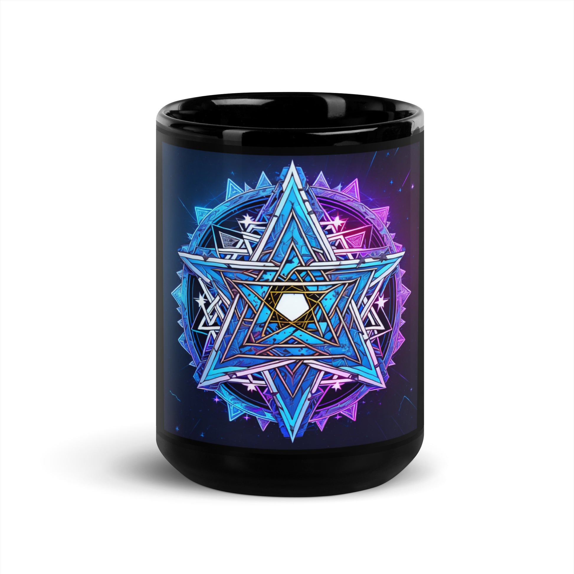 Magic Sound | Star of David | Black Glossy Mug Jouparty