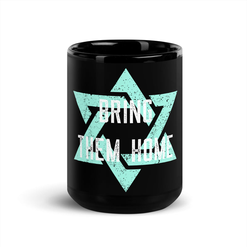 Bring Them Home | Star of David | Black Glossy Mug
