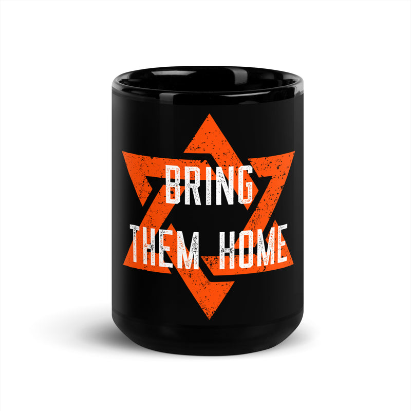 Bring Them Home | Star of David | Black Glossy Mug