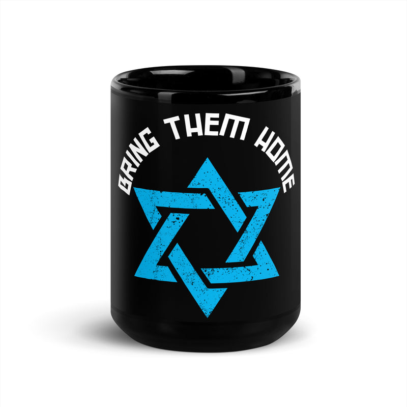 Bring Them Home | Star of David | Black Glossy Mug
