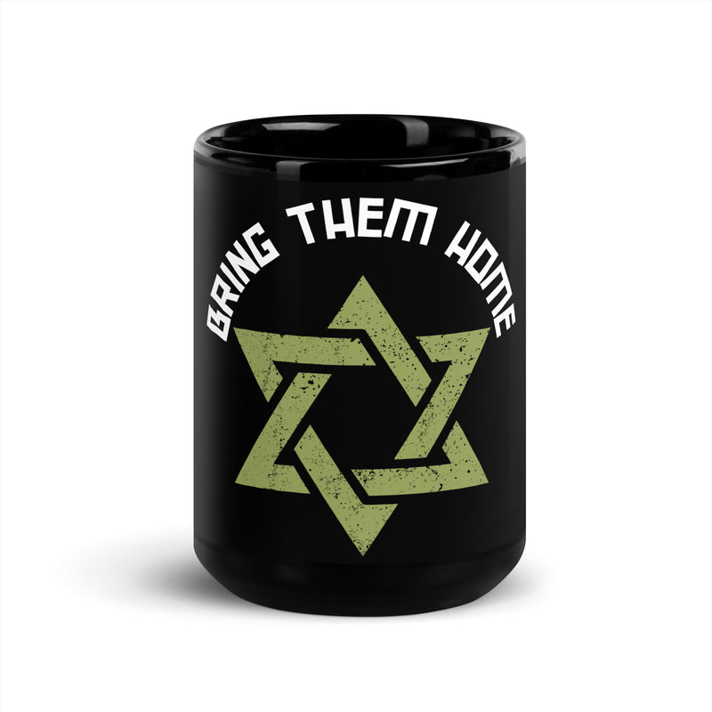 Bring Them Home | Star of David | Black Glossy Mug