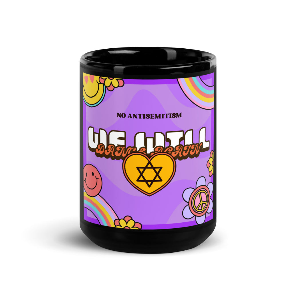 We Will Dance | Retro-Purple Style | Black Glossy Mug Jouparty