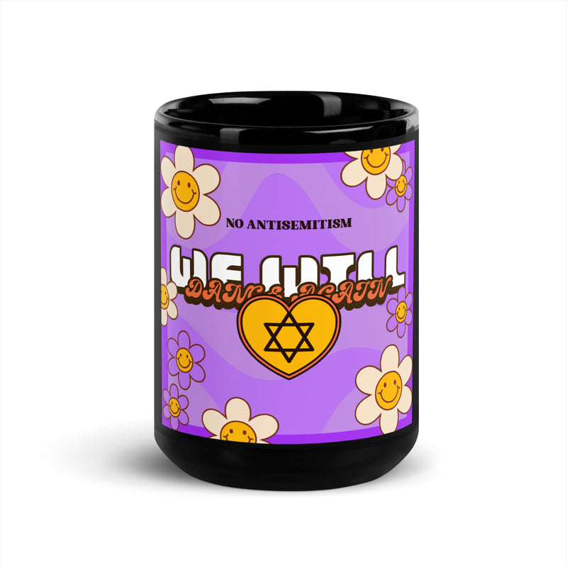 We Will Dance | Retro-Purple Style | Black Glossy Mug