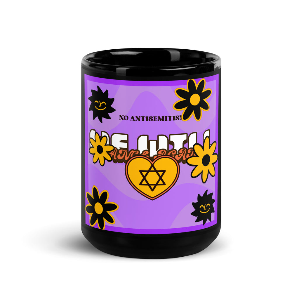 We Will Dance | Retro-Purple Style | Black Glossy Mug
