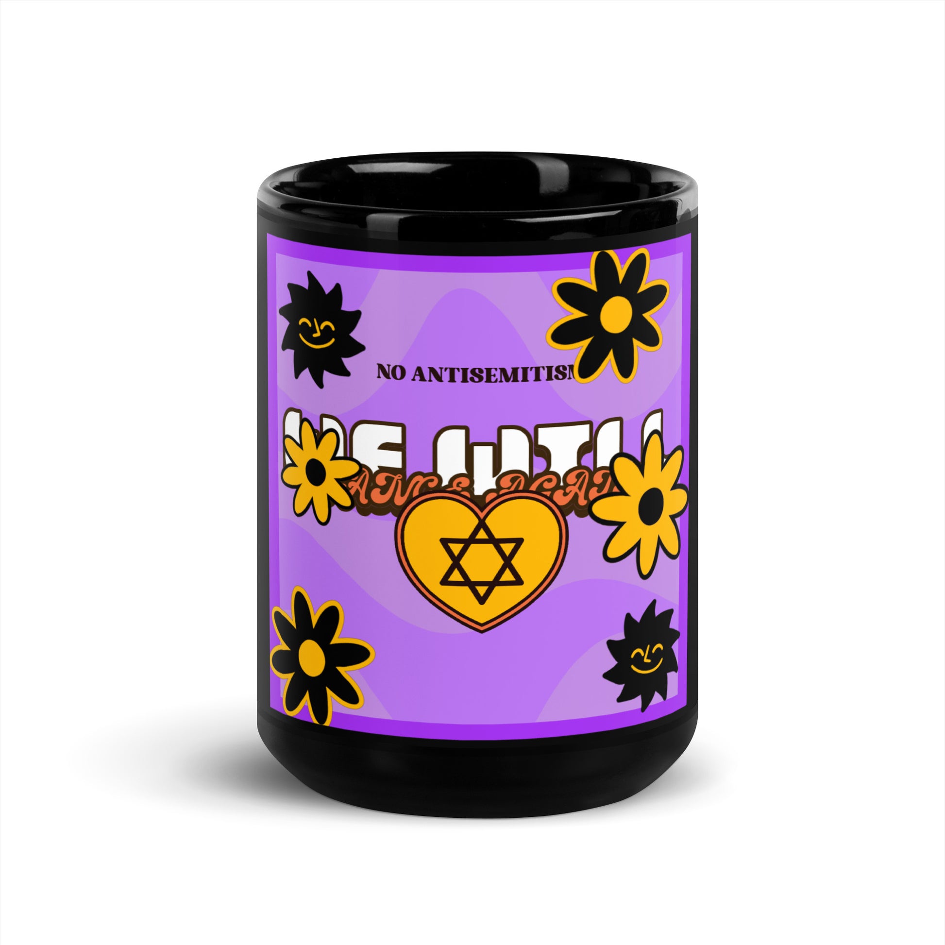 We Will Dance | Retro-Purple Style | Black Glossy Mug